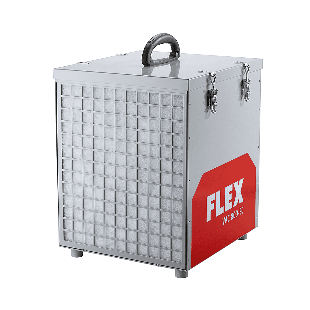 Purificador de aire móvil VAC 800-EC de FLEX para la obra
