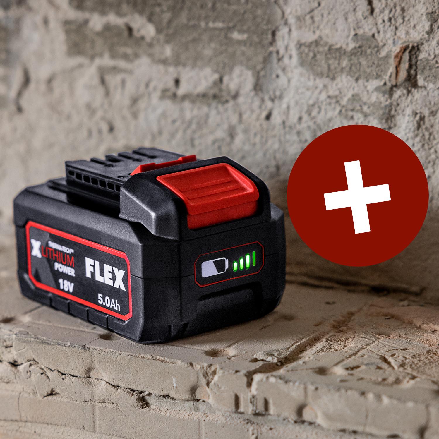 Ricevete in omaggio un pacco batteria da 18 volt da FLEX