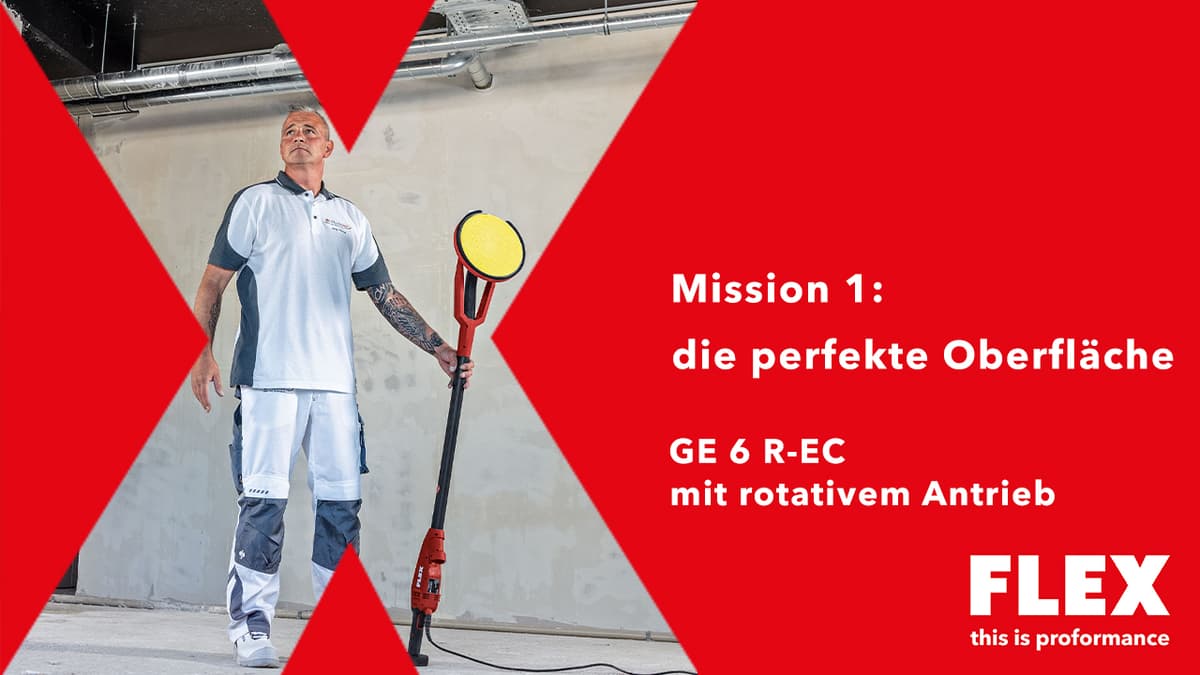 FLEX GE 6 R & GE 6 X im Einsatz | Wand‑ & Deckenschleifer für Profis ...