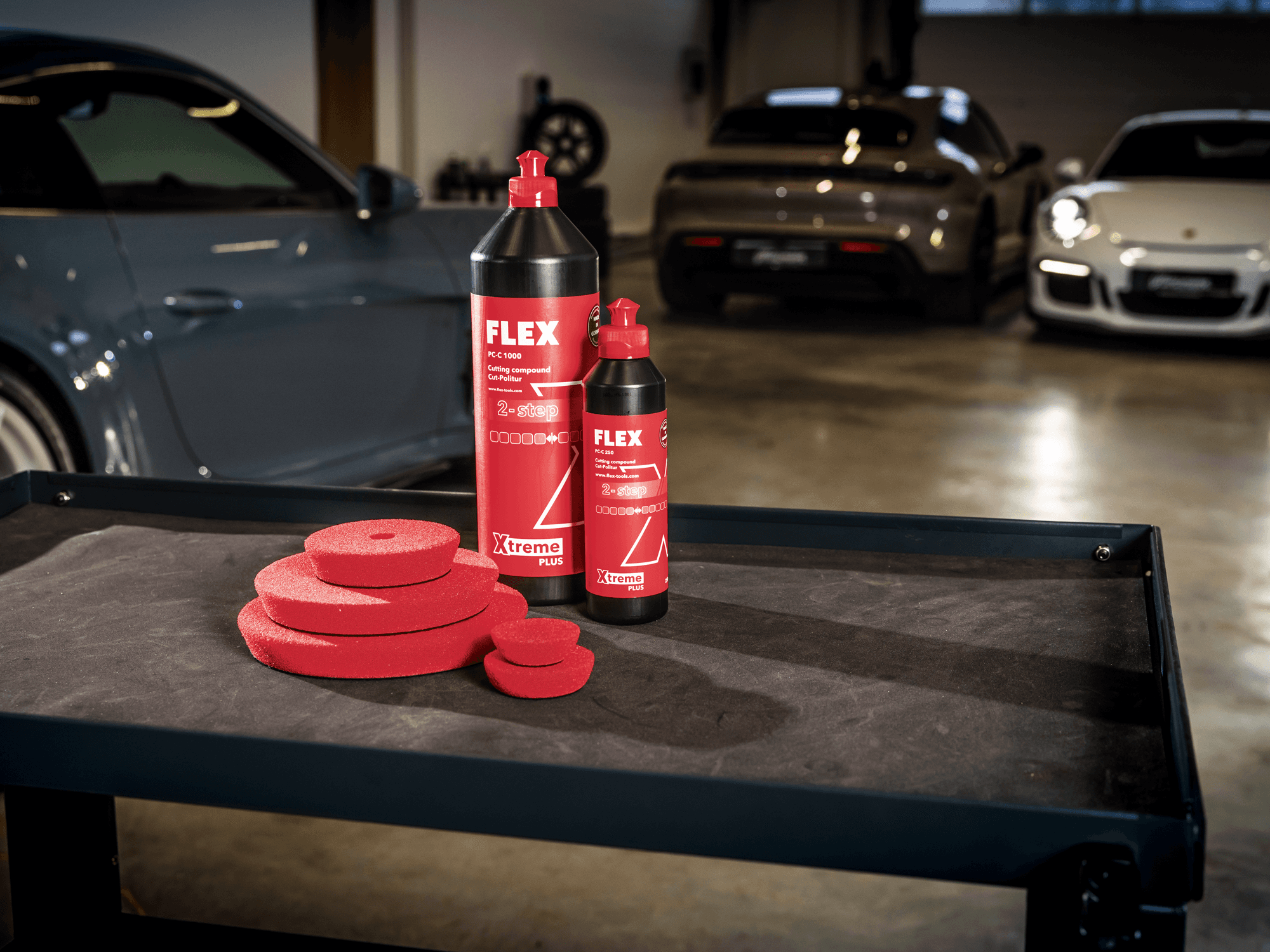 FLEX-dynor och polermedel för användning med FLEX PE 150 18-EC