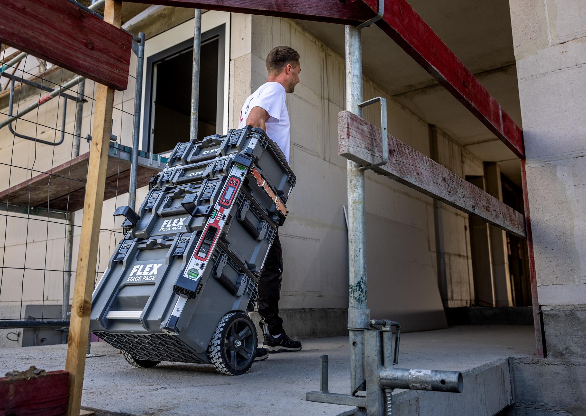 FLEX STACK PACK Transport de la mallette à outils sur le chantier