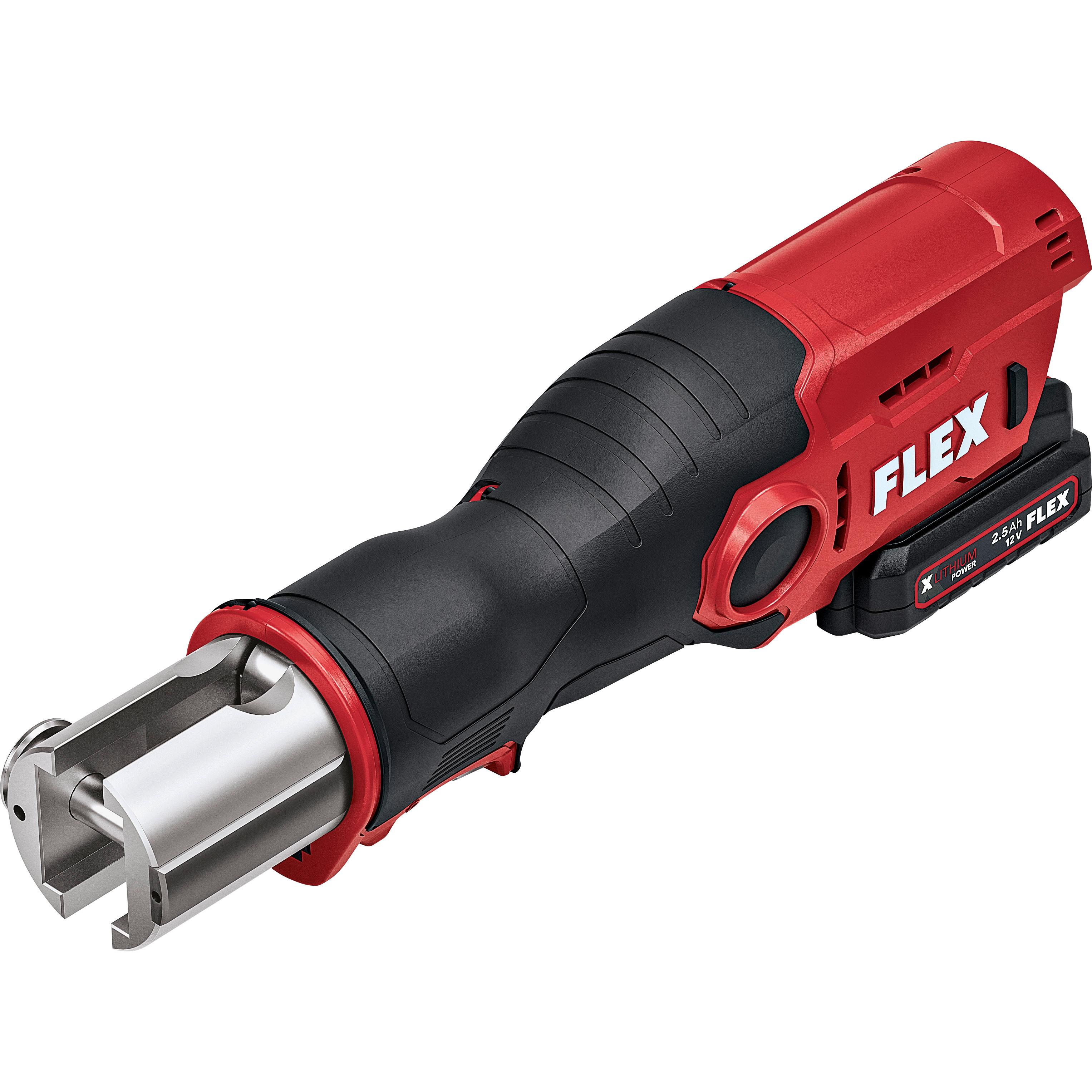 The new 12 V cordless raw press PP 40 12 from FLEX is particularly powerful and extremely easy to use.