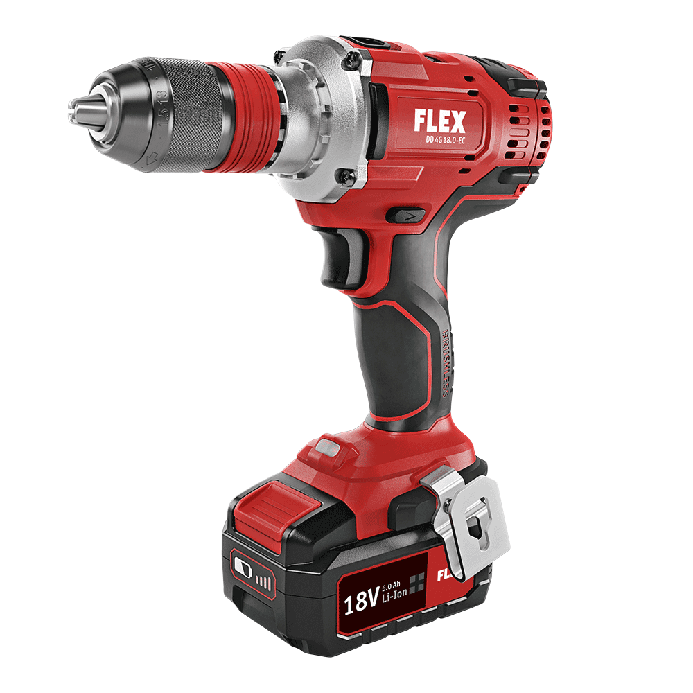 FLEX 18V DD4G cordless drill driver for drilling in metal and wood