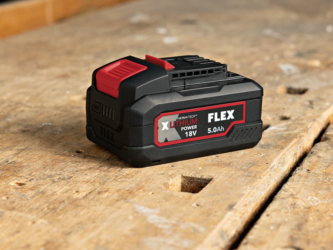 FLEX 18 V 5 Ah Akku fĂŒr das gesamte 18 V Akku-System