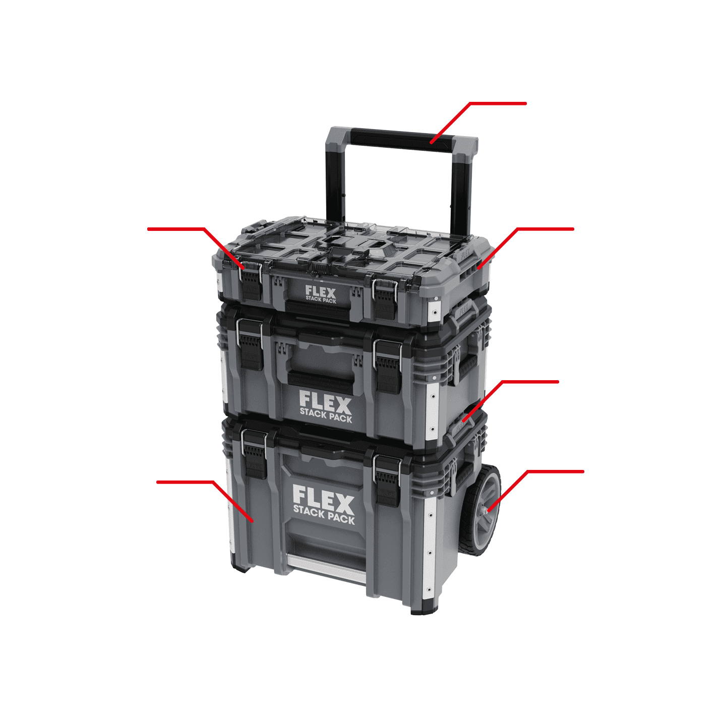 FLEX STACKPACK Características Maletín de herramientas para una mayor organización