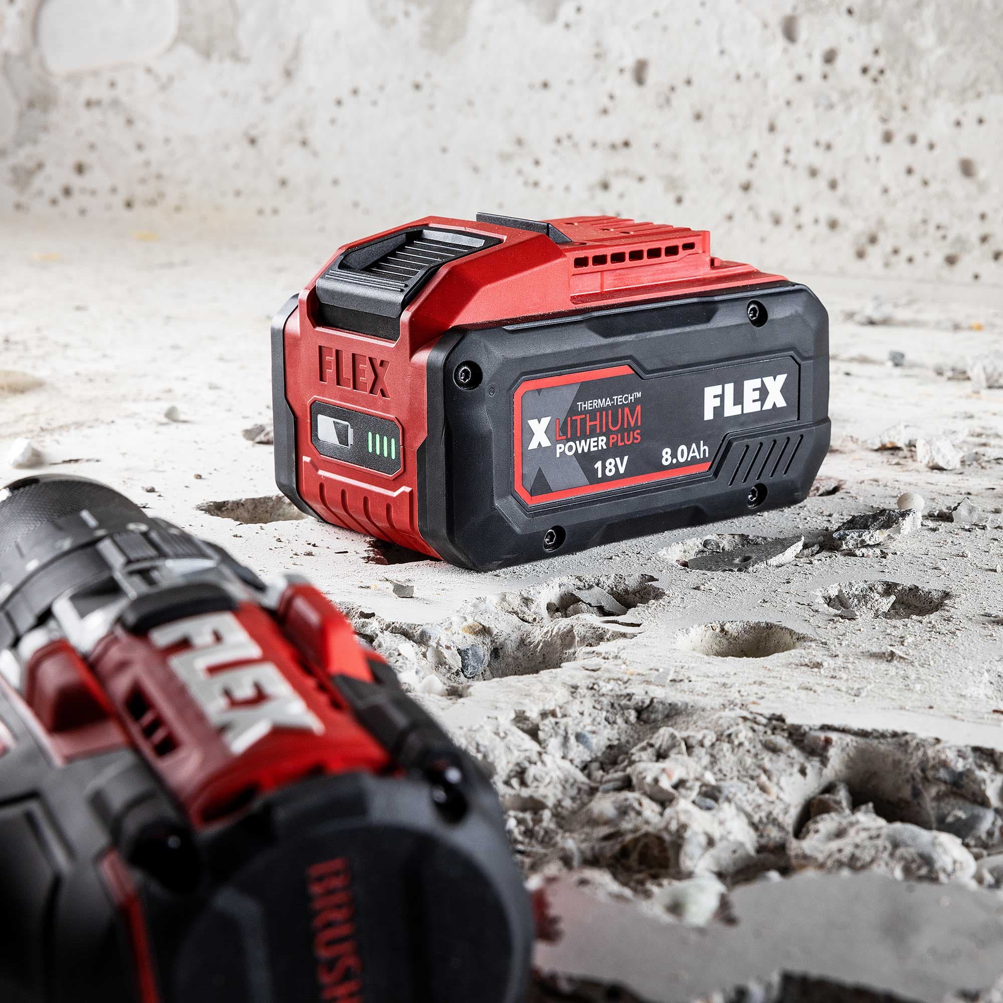 FLEX 8.0 Ah accu voor het 18V accusysteem
