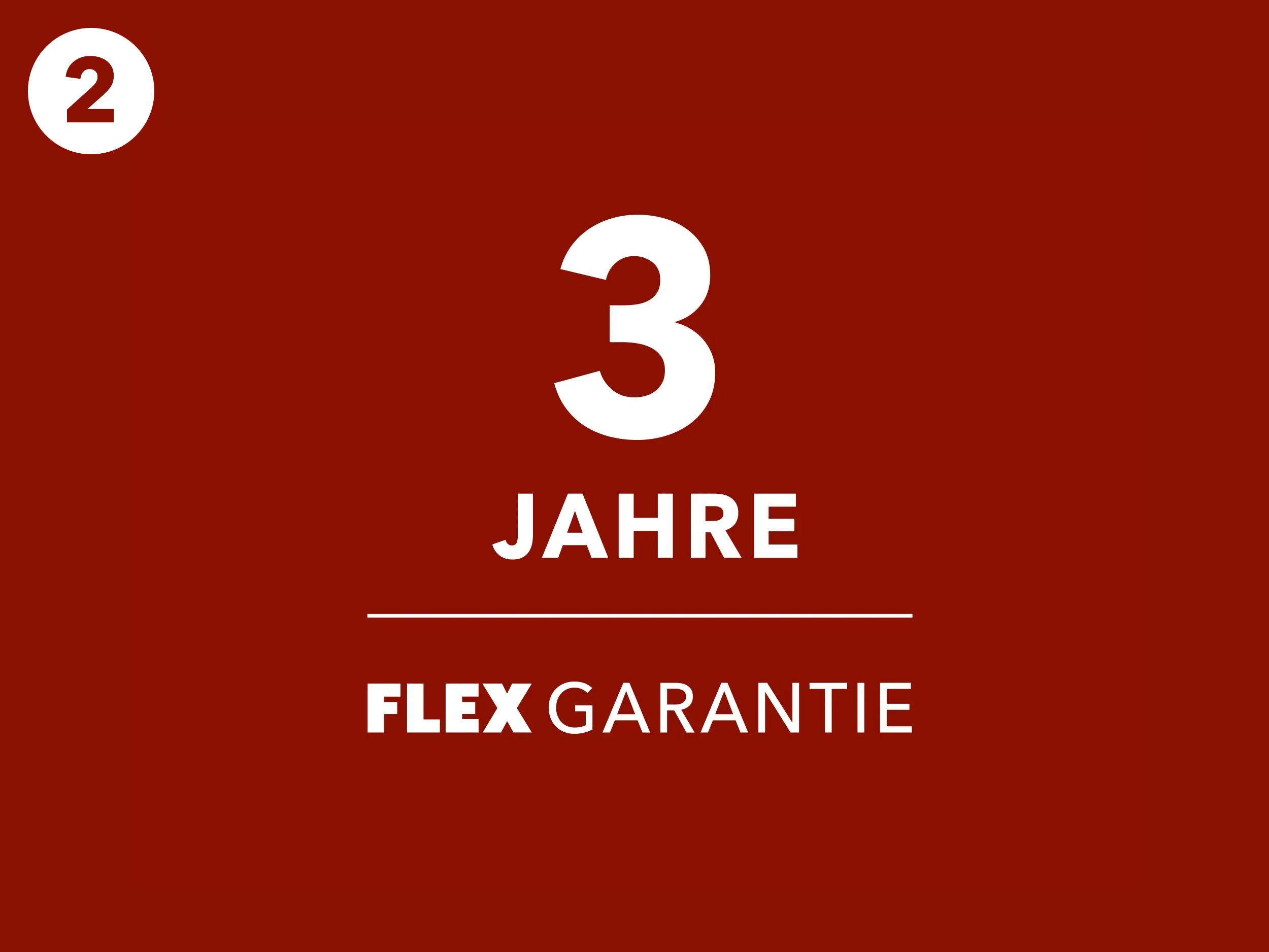 3-Jahres-Garantie von FLEX registrieren