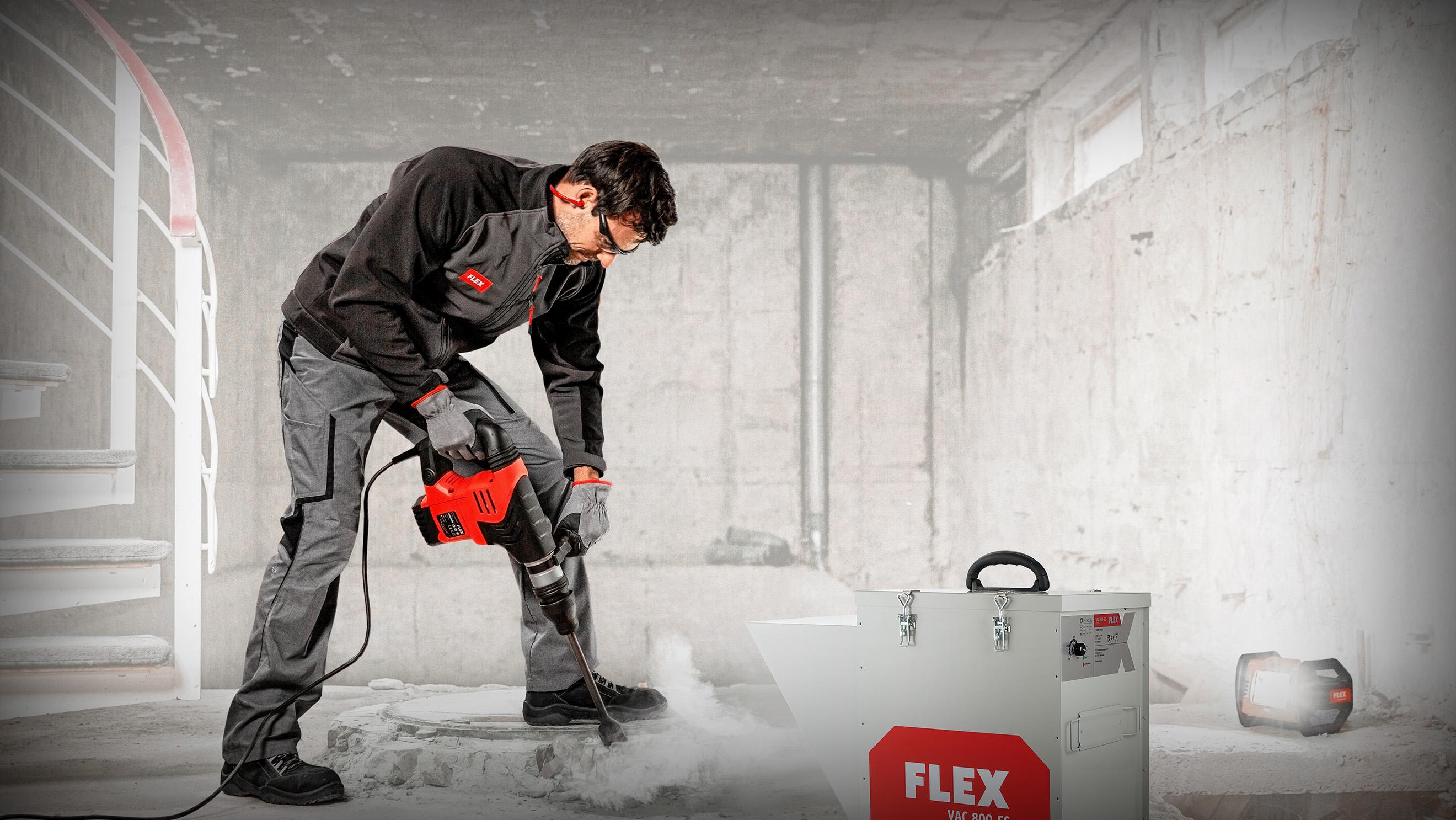 Saubere Baustelle mit FLEX Bau-Luftreiniger
