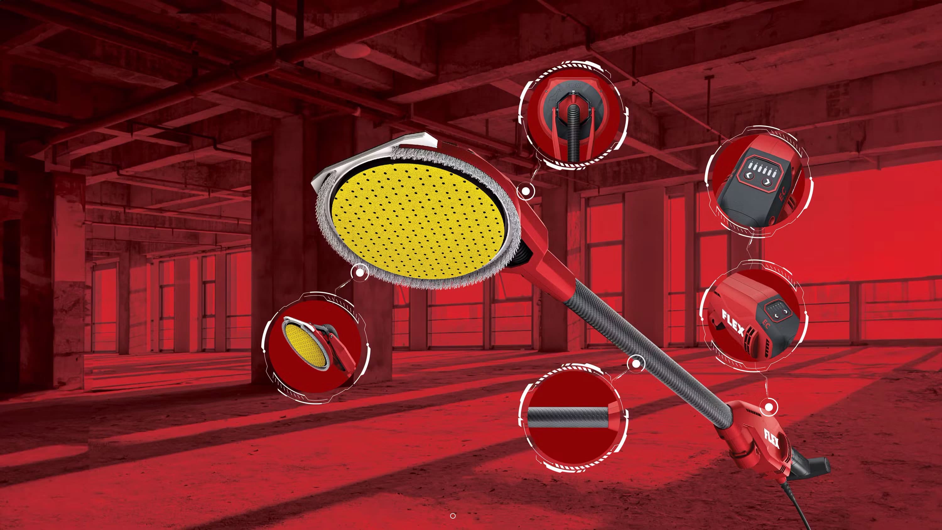 FLEX carbon giraffe for sanding walls and ceilings