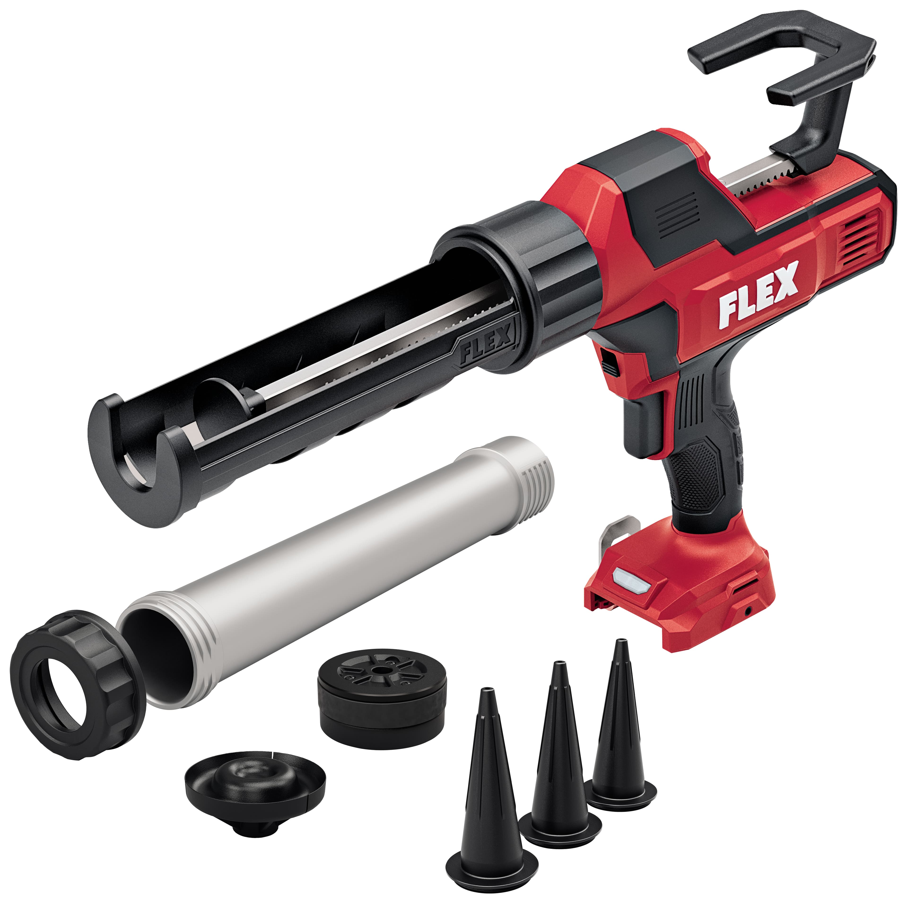 18 V cordless cartridge press from FLEX with accessories