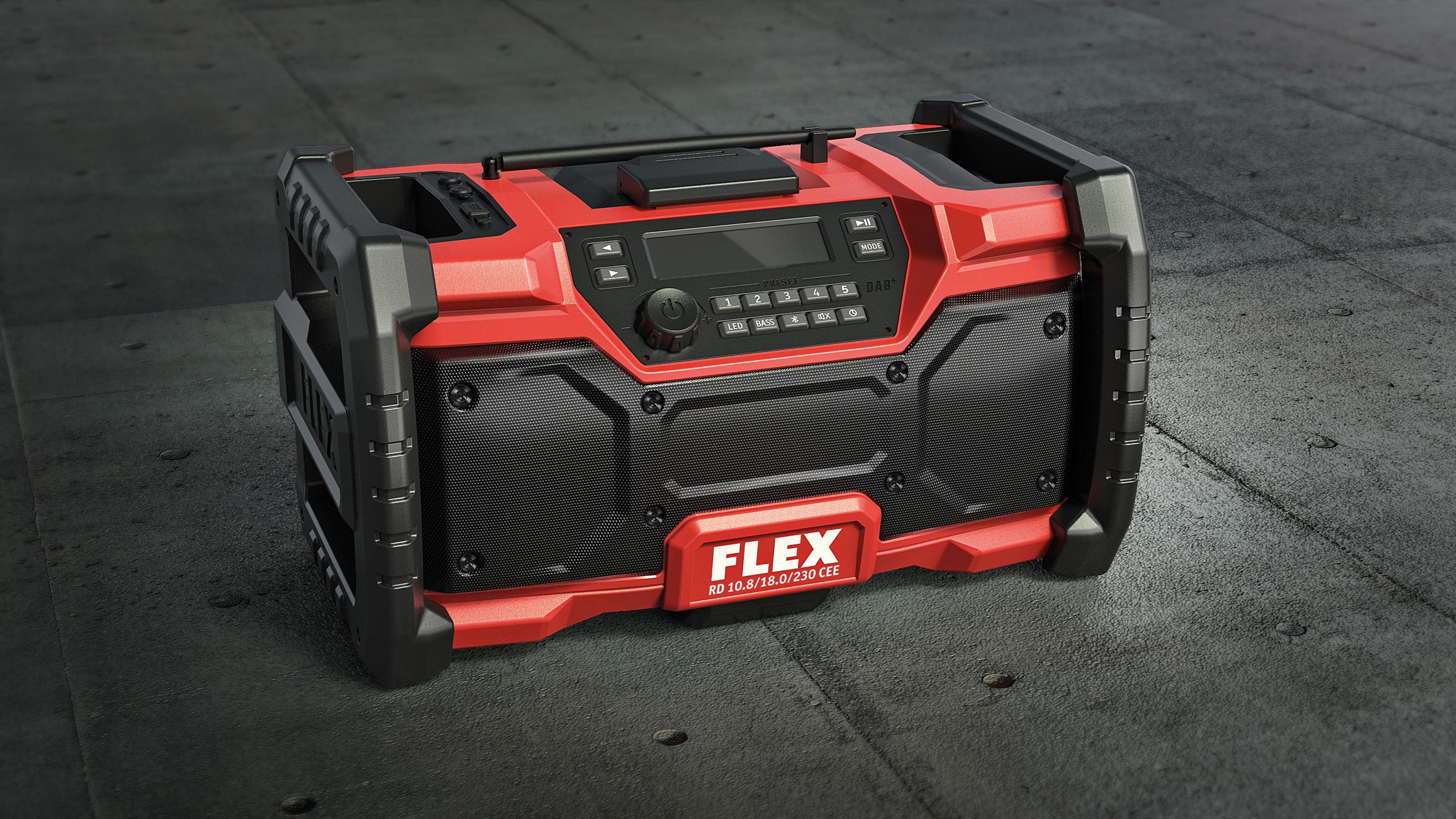 Music on the construction site with the FLEX cordless construction site radio